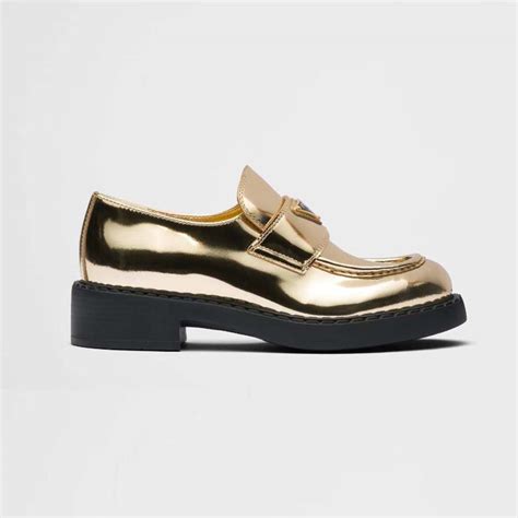 prada loafers gold|Prada loafers heels.